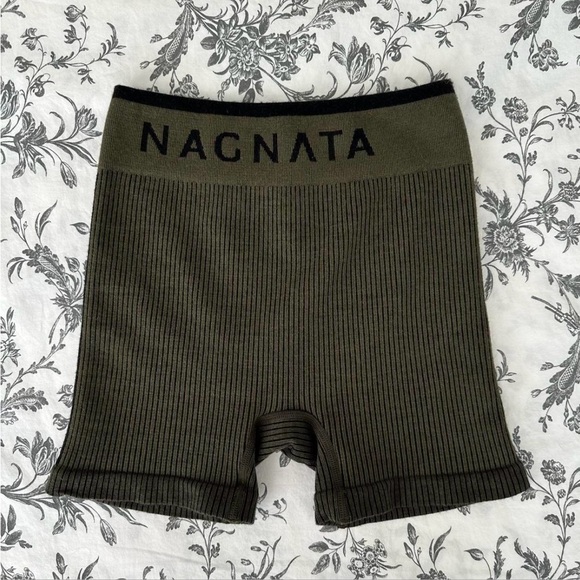 Nagnata Rib Mini Short in Moss - Picture 7 of 8